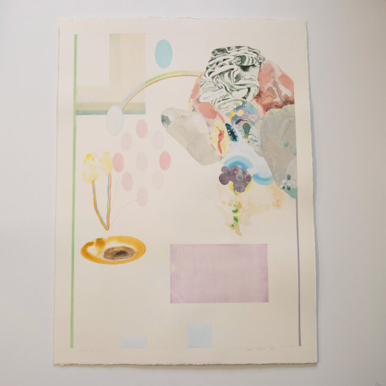 a perspex box; a sock